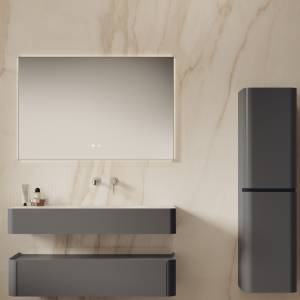 Тумба с раковиной Vincea Caprise 1200 1 выкатной ящик, серый матовый