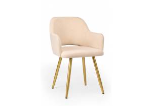Стул на металлокаркасе Notta Эолин 360 631718 бежевый (glory 03) / золотой
