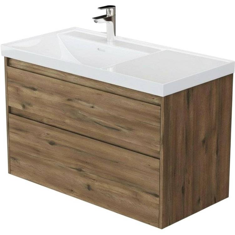 Тумба с раковиной Aquanet Nova Lite 2.0 90 L 365923 Дуб рустикальный