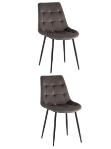 Стул Stool Group Флекс OS-2499-V seat HLR-24 DUAL X2 велюр антрацитовый (набор 2 шт)
