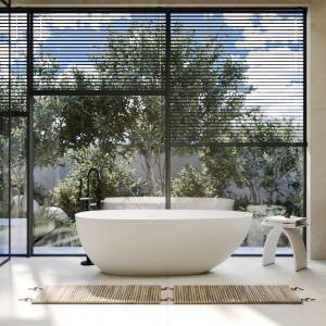 Ванна из искусственного камня Abber Stein AS9611NM-1.7 170x80 белая матовая