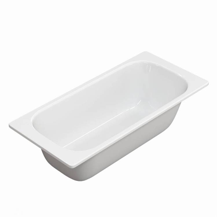 Стальная ванна Watersense Milana W00799 без ножек, 150х70