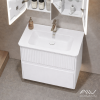 Тумба с раковиной Alavann Wave 80 белый