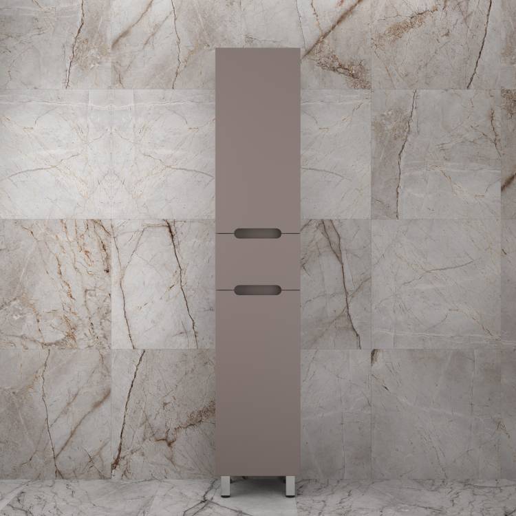 Шкаф-пенал Style Line Матис ЛС-00002391 напольный, тауп темный, 110x36