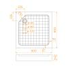 Поддон для душа RGW SMC 57350199-01 Квадратный, 90x140 фото 8