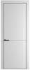 Межкомнатная дверь Profil Doors 16 PE полотно Крем Вайт, кромка алюминиевая с четырех сторон черная, алюминиевый молдинг 3мм 700x2000