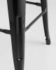 Набор из 6 полубарных стульев Stool Group Tolix YD-H675E-W LG-01 X6 черный глянцевый, темное дерево, со спинкой фото 9