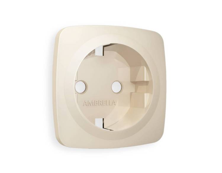 Лицевая панель для электрической розетки с заземлением Ambrella Volt Omega OP3260