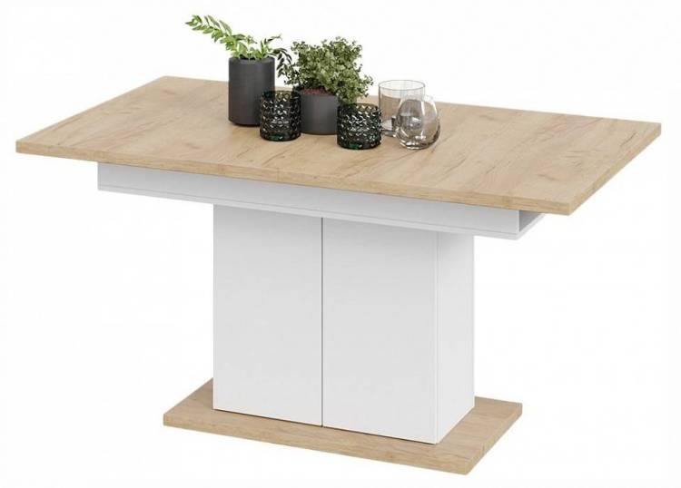 Стол обеденный Трия Детройт TRI_215175 Белый/Дуб Крафт золотой