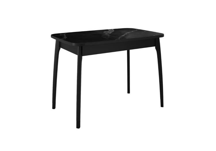 Стол Дик DikLine MK40 00-00079585 черный мрамор, подстолье черное, опоры черные 90(127)x65x74