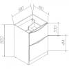Тумба с раковиной Belbagno Lavanderia LAVANDERIA-580/1200-2C-PIA-BL 58x48x86 Bianco Lucido напольная с двумя выкатными ящиками фото 3