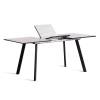 Стол обеденный Tetchair Darwin 20663 жемчужный перито/чёрный 85x75x130 фото 6