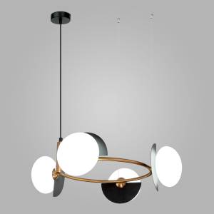 Подвесной светильник Eurosvet Moity 70150/4 черный/латунь Smart