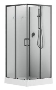 Душевая кабина Aquanet Passion EVO 282009 профиль черный, 900х900
