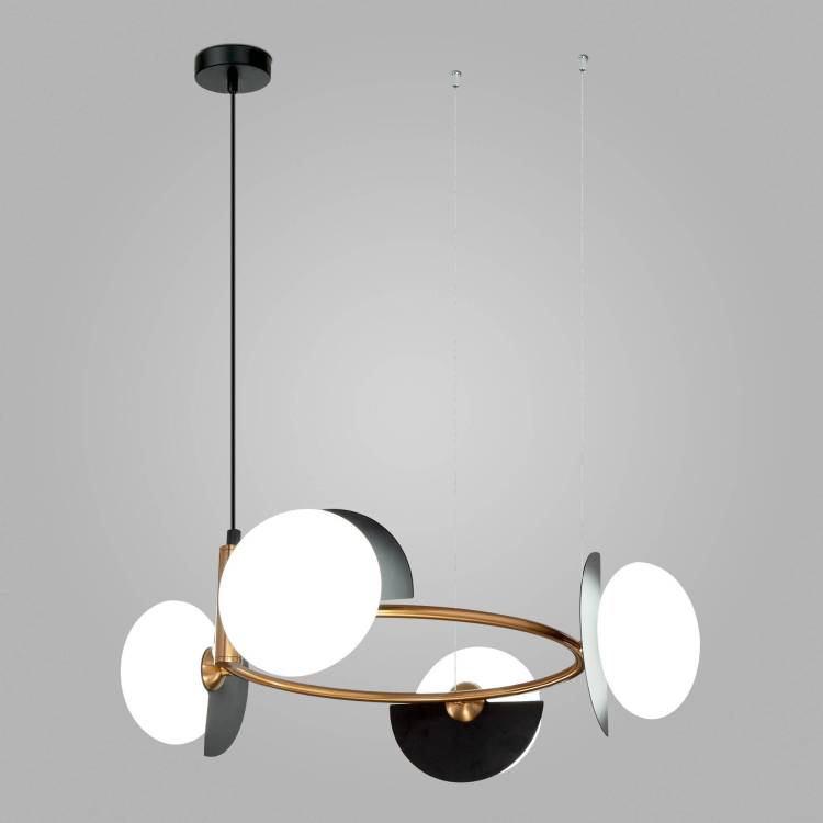 Подвесной светильник Eurosvet Moity 70150/4 черный/латунь Smart