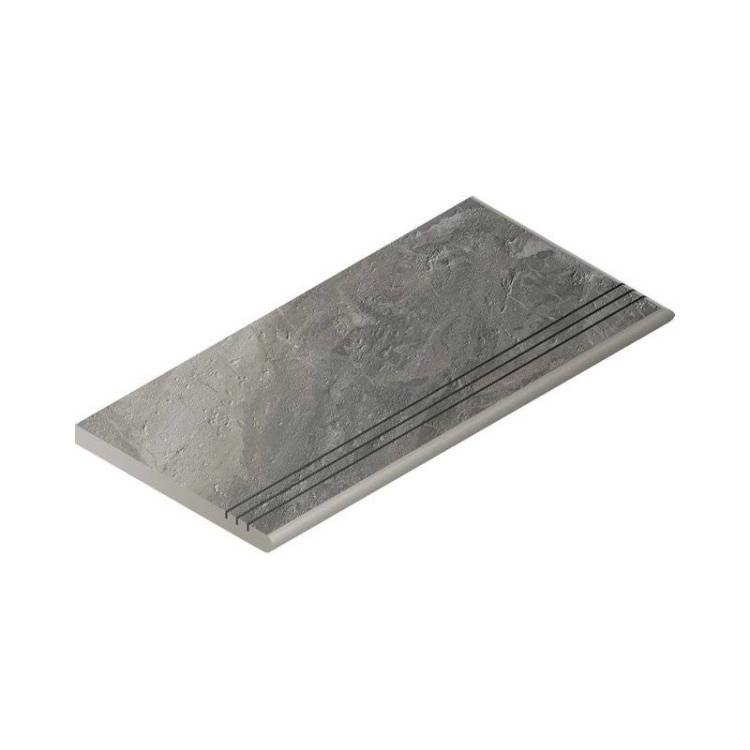 Ступень Italon Шарм Делюкс X2 620040000108 Гриджио Оробико Закругленная Правая Грип 30x60