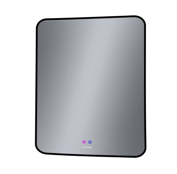 Зеркало Grossman Elegans-норма Black 1770802 700x800x45 мм, LED с сенсорным выключателем и подогревом