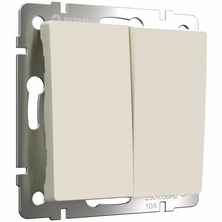 Выключатель двухклавишный Werkel Айвори W1120062
