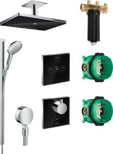 Душевой комплект Hansgrohe Rainmaker Select 460 (3 jet) 24006600 + 26626000 + 27506000 + 15735600 + 15736600