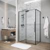 Душевой уголок Grossman Galaxy 120.K33.01.1110.21.02 профиль черный матовый, стекло шиншилла, 110x100x195 фото 2