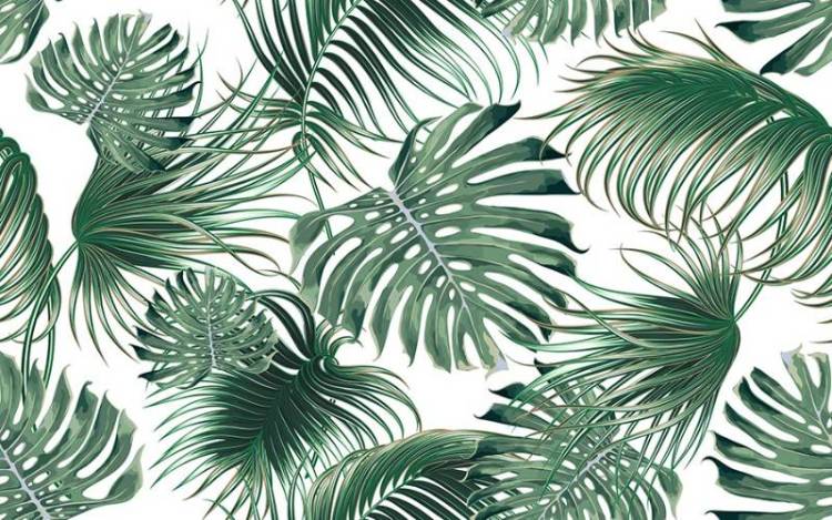 3D Фотообои Artegrafico «Листья папоротника» TR-006 акварель