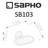 Мыльница SAPHO SAMBA из металлической проволоки с держателем, хром фото 2