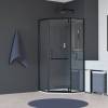 Душевой уголок RGW Hotel HO-084-B 100x100x195 см, профиль черный, стекло прозрачное фото 2