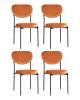 Набор из 4 стульев Stool Group Барбара BARBARA HLR-35 X4 терракотовый, велюр