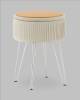 Пуф Stool Group Астор 23A1696VD-8167-01-S бежевый серебряные ножки фото 4