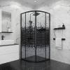 Душевой уголок Niagara Eco NG-1007-14BLACK профиль черный матовый, стекло с узором, 90x90x190 фото 3