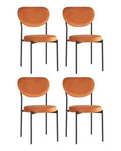Набор из 4 стульев Stool Group Барбара BARBARA HLR-35 X4 терракотовый, велюр