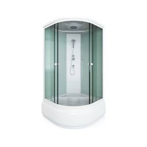 Душевая кабина Arcus Style S-23 100x100x215, двери - матовые фактурные, задние стекла - белые матовые
