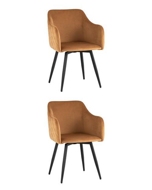 Набор из 2 стульев Stool Group Ника MC66-5F KD HLR-43 X2 терракотовый вращающийся
