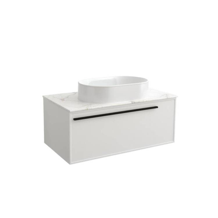 Тумба с раковиной La Fenice Elba Bianco NFNC-01-ELB-B-90-3-M-GG белая матовая, 90 см