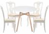 Обеденная группа Woodville Акутто 80 527488 white, стулья ткань