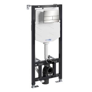 Система инсталляции для унитазов Wasserkraft New Aller 10TLT.010.ME.BN04 клавиша никель