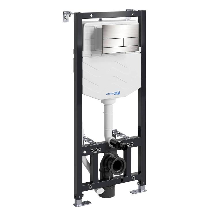 Система инсталляции для унитазов Wasserkraft New Aller 10TLT.010.ME.BN04 клавиша никель