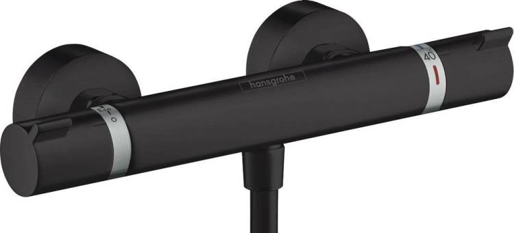 Термостатический смеситель Hansgrohe Ecostat Comfort 13116670 для душа, матовый черный