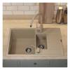 Мойка кухонная Uperwood Quartz UPD-05 3910202117 бежевая, 78x51 фото 2
