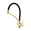 Смеситель для кухни Paulmark Siegen Si213111-LG с гибким изливом, светлое золото