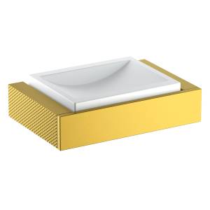 Мыльница Timo Caisa 92021/20 настенная, золото шлифованное, белый