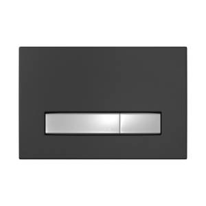 Кнопка смыва Berges Атом Line 049231 черная soft touch, хром глянец