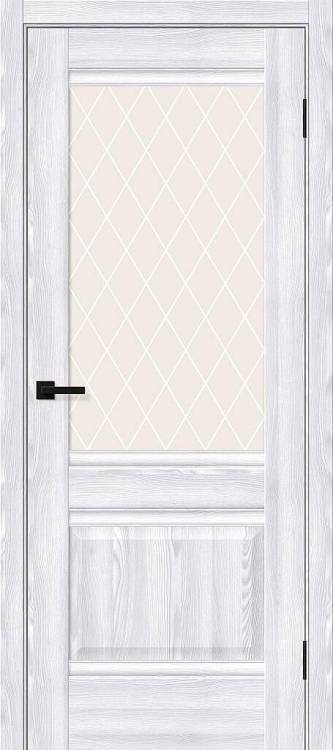 Межкомнатная дверь Остекленная Bravo Прима-3 153-0823 Полотоно Riviera Ice, Стекло White Сrystal 2000х800