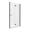 Дверь в нишу NEW TRENDY NEW SOLEO BLACK складные R 100x195 D-0226A (черный)