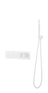 Смеситель для ванны и душа Boheme Fusion Termo 131-SYS-MW с ручным душем, Matt White