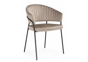 Стул на металлокаркасе Woodville Лео 672329 светло-коричневый (H-61) / черный