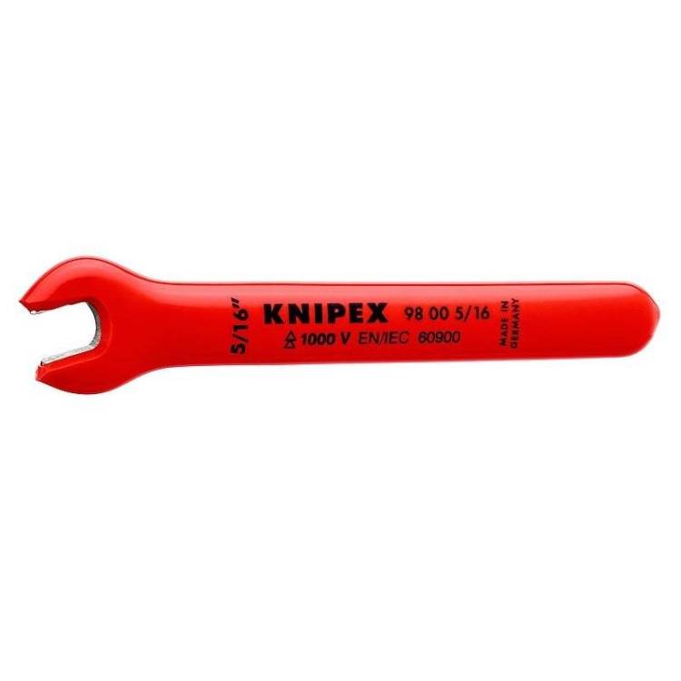 Ключ гаечный рожковый KNIPEX дюймовый VDE, размер под ключ 5/16 , 108 мм, диэлектрический