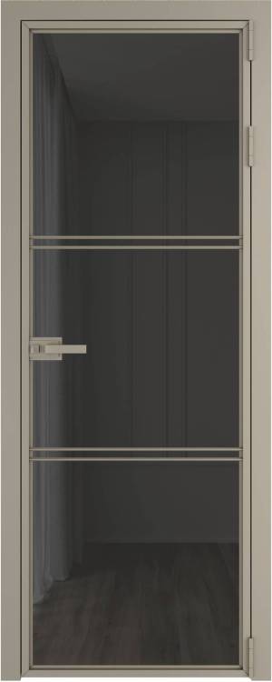 Межкомнатная дверь Profil Doors 3 AX цвет профиля Никель матовый, стекло безопасное 6 мм тонированное 700x2000