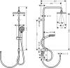 Душевая стойка Hansgrohe Vernis Shape 26289670 Showerpipe 230 1jet Reno EcoSmart, черный фото 3