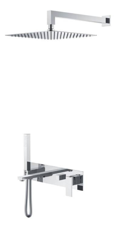 Душевой комплект Boheme Qubic 474-CR Хром